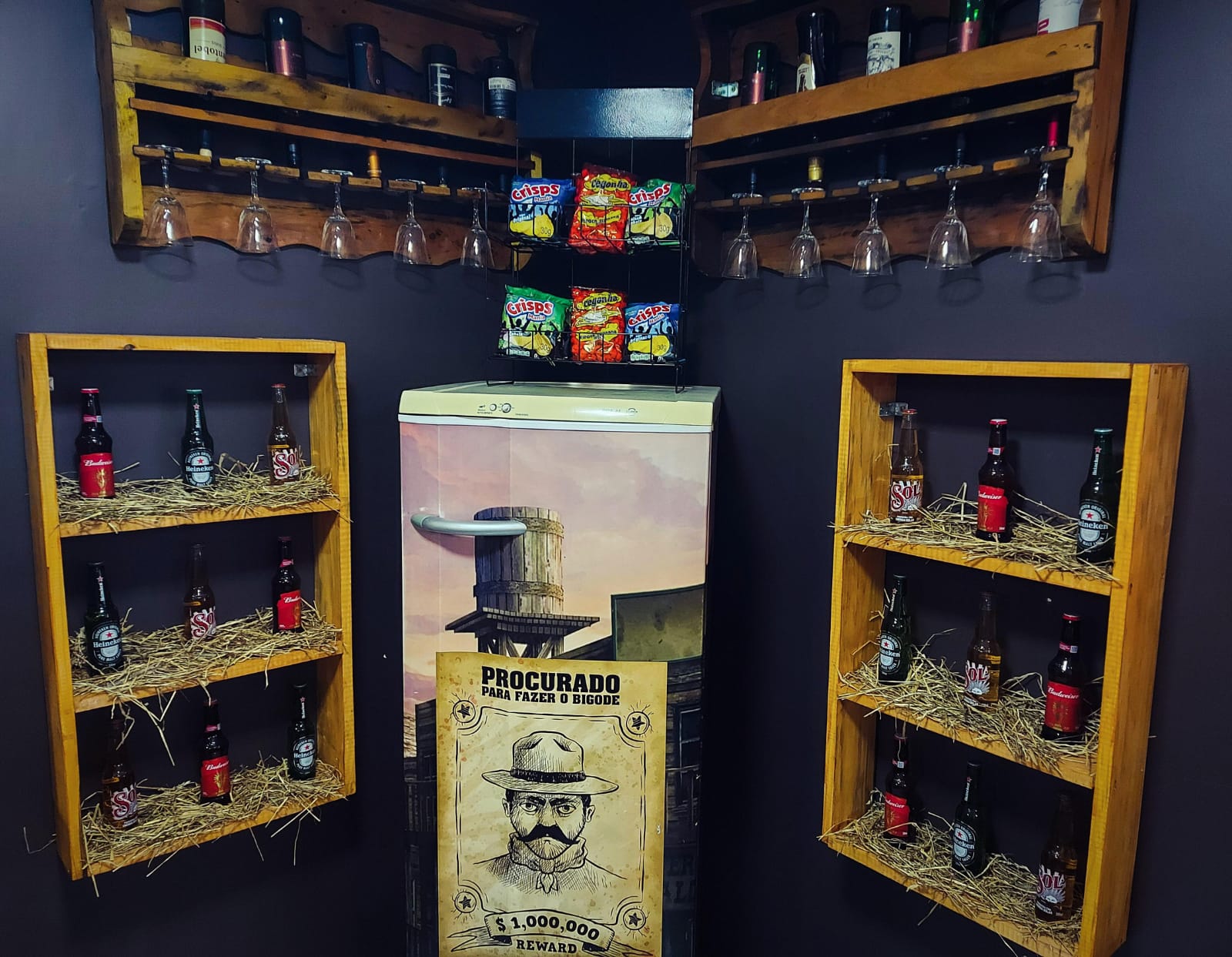 Detalhes western e bebidas decorativas